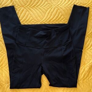 Lululemon High-Waisted Black Leggings with side pockets